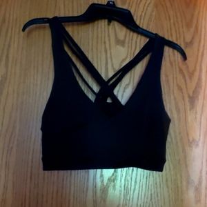 Ideology sports bra, black criss cross back, worn once